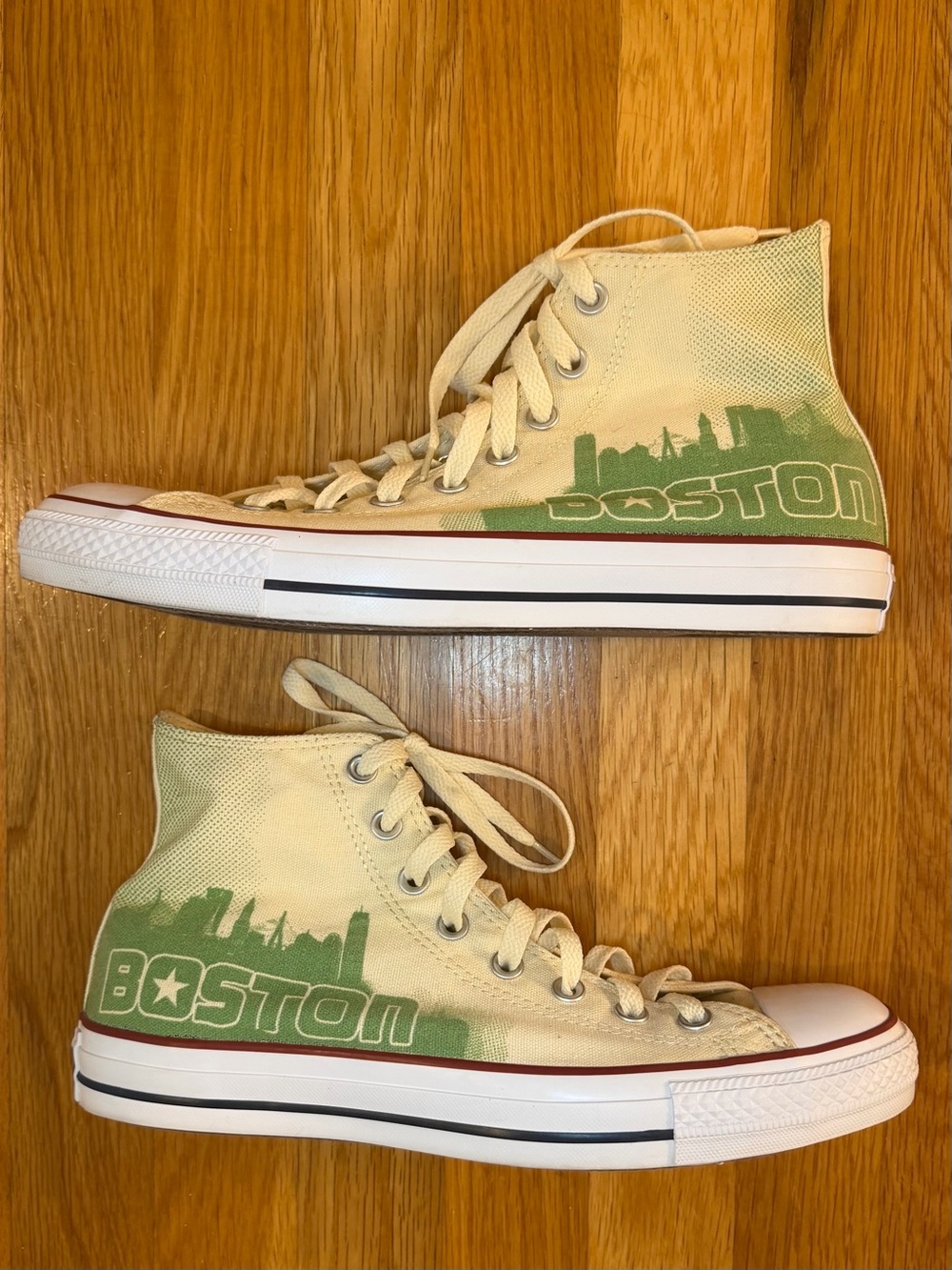 Converse Chuck Taylor All Star High Top Canvas Sneakers Boston Skyline Sz 9